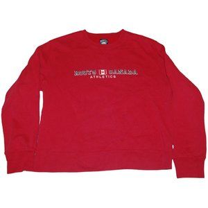 Roots Athletics Canada Red Long Sleeve Crewneck Pullover Sweatshirt Men's Large
